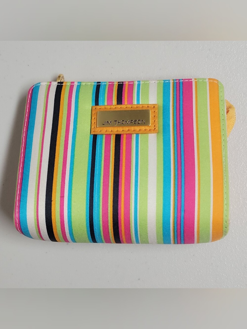 Jim Thompson Colorful Striped Zip Pouch